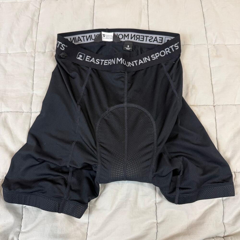Eastern Mountain Sports EMS Bike Cycling Shorts Padded Liner Black Green S Small